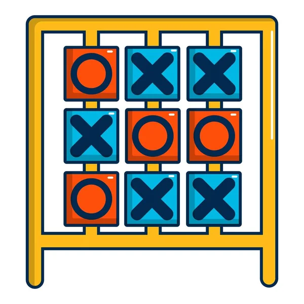 Tic Tac toe game icon, cartoon style — стоковый вектор