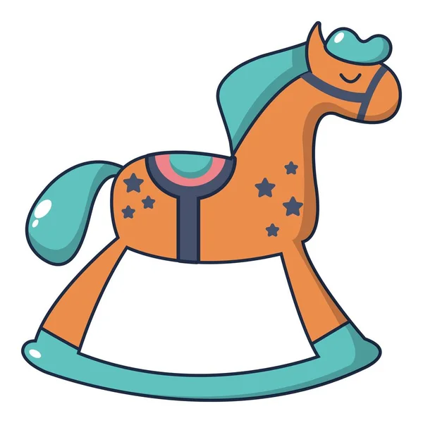 Rocking horse pictogram, cartoon stijl — Stockvector