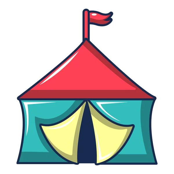 Circus tent pictogram, cartoon stijl — Stockvector