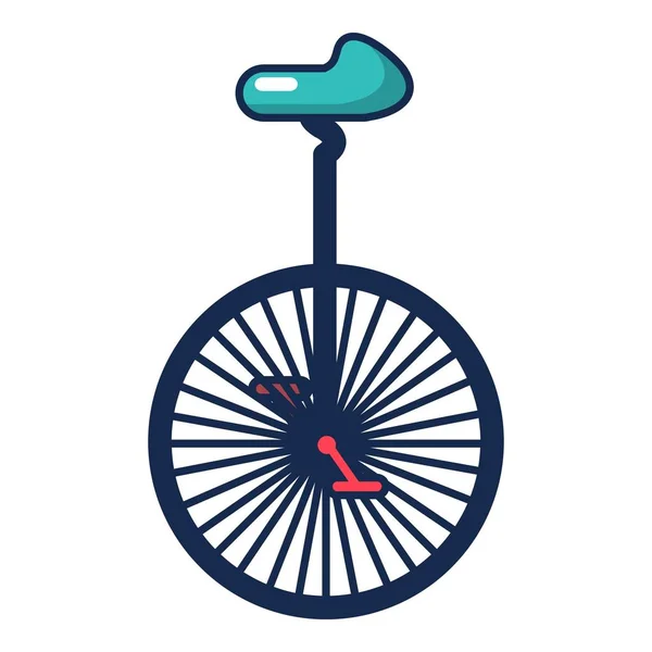 Cirque monocycle une roue icône de vélo — Image vectorielle