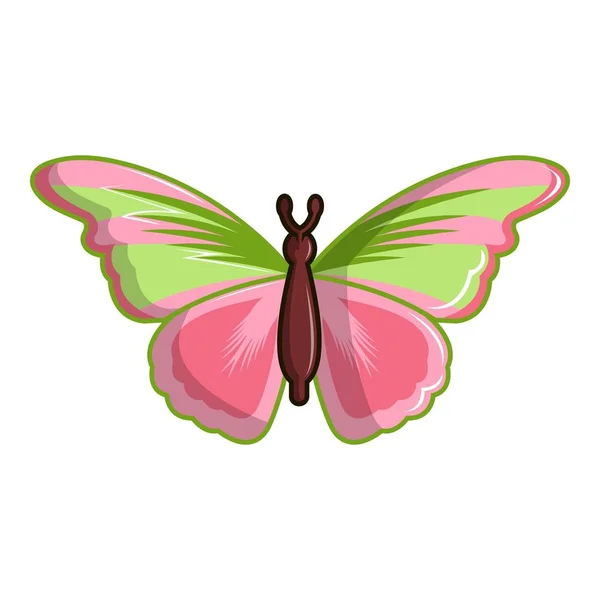 Esmeralda icono de la mariposa, estilo de dibujos animados — Vector de stock