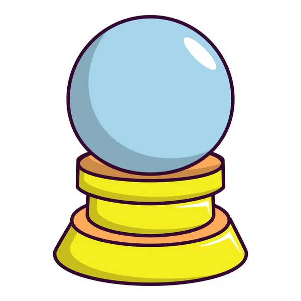 Magic crystal ball icon, cartoon style — Stock Vector