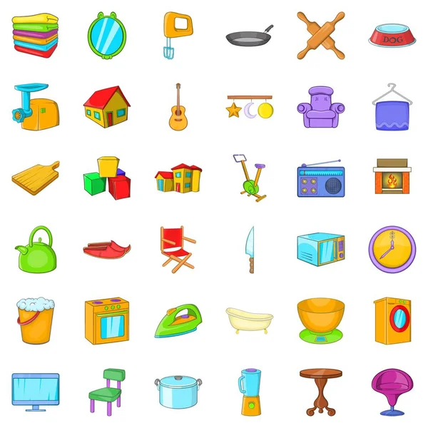 Kapalı Icons set, karikatür tarzı