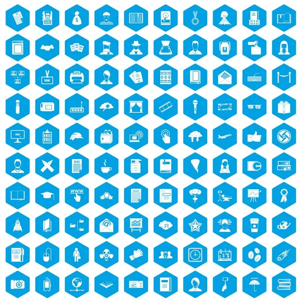 100 yazar simgeleri mavi ayarla