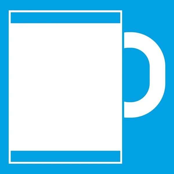 茶杯子图标白色 — 图库矢量图片