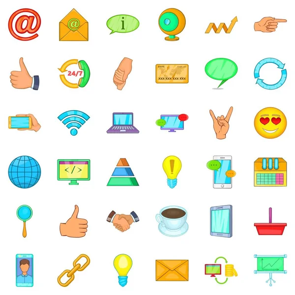 Bağlantı Icons set, karikatür tarzı