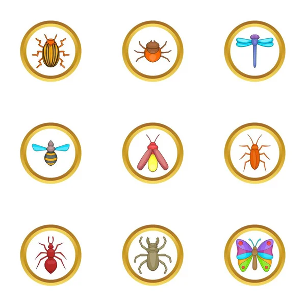 Böcek Icons set, karikatür tarzı