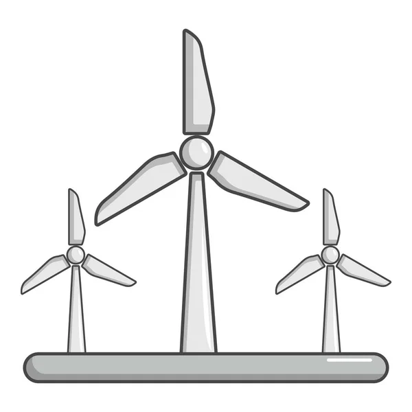 Icono de turbina Eólica, estilo de dibujos animados — Archivo Imágenes Vectoriales