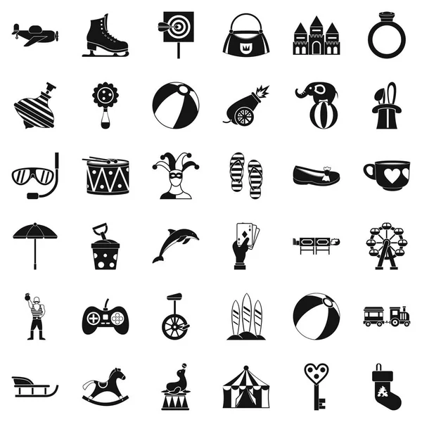 Conjunto de iconos de circo, estilo simple — Vector de stock