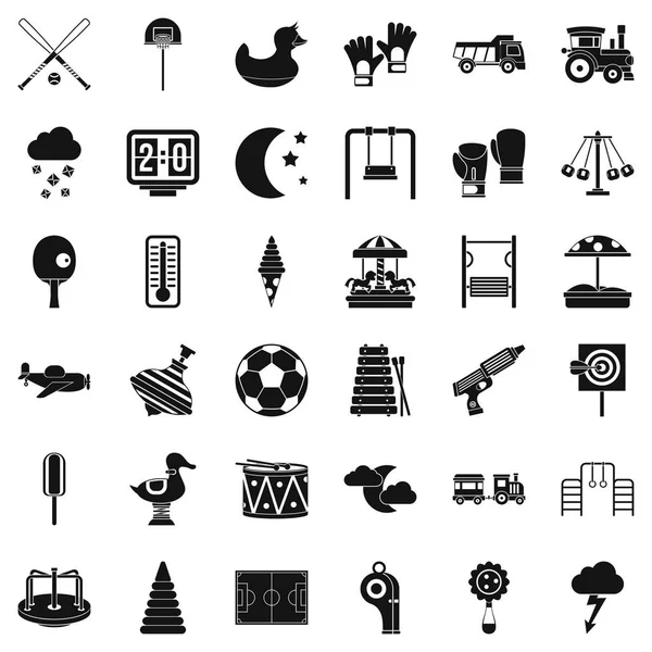 Yeni Bahçesi Icons set, basit tarzı