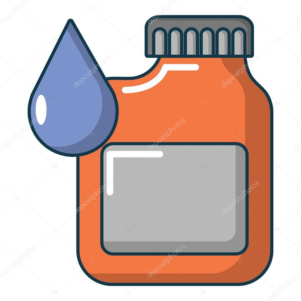 Engine oil icon. Cartoon illustration of engine oil vector icon for web design
