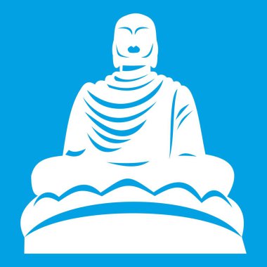 Buda heykeli simgesi Beyaz