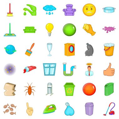 Genel simgeleri temizlik ayarla, tarzı çizgi film