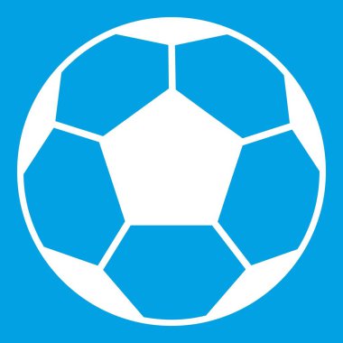 Futbol topu simgesi Beyaz