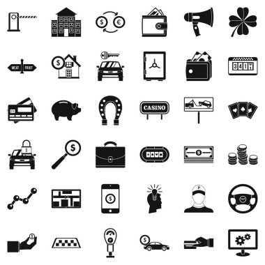 Exchange Icons set, basit tarzı