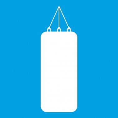 Boks simgesi beyaz kum torbası