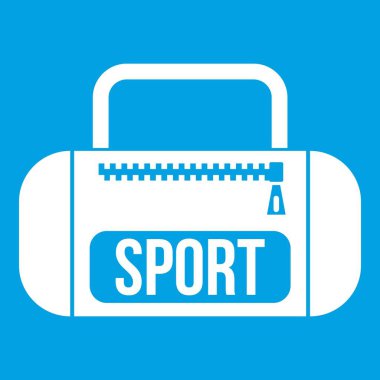 Spor çanta simgesi Beyaz
