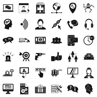 Operatör Icons set, basit tarzı