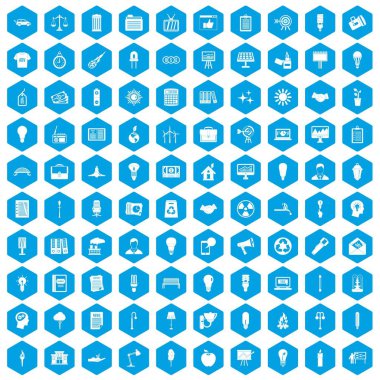 100 lamba simgeleri mavi ayarla