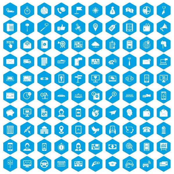 100 smartphone simgeleri mavi ayarla