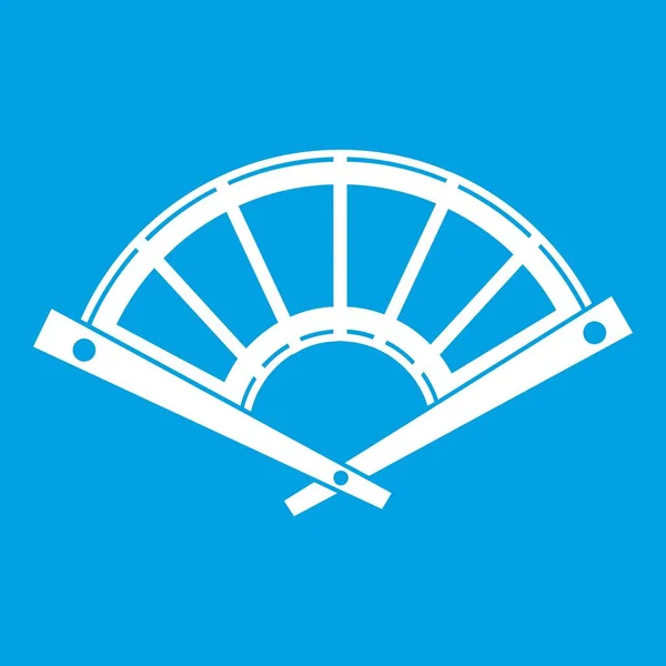 Ventilateur icône blanc — Image vectorielle