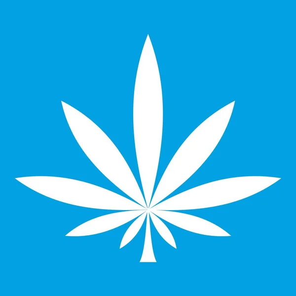 Cannabis-Blatt-Symbol weiß — Stockvektor