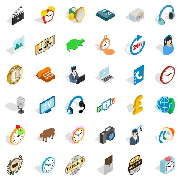 Saat simgeler ayarı, izometrik stili