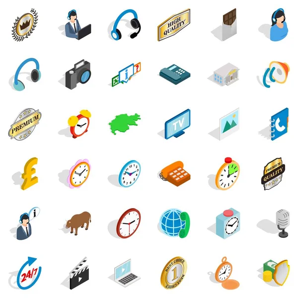 Office Icons set, izometrik stili