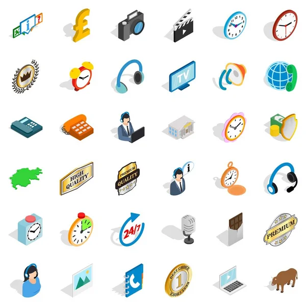 Ofis işçi Icons set, izometrik stili