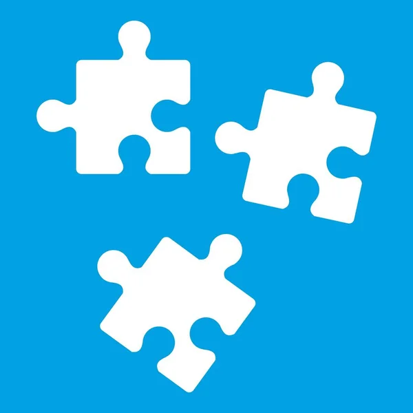 Puzzel pictogram wit — Stockvector