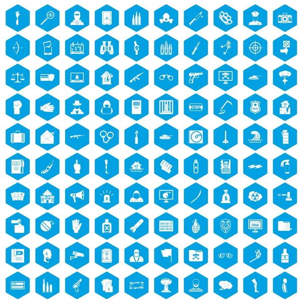 100 ihlali simgeleri mavi ayarla