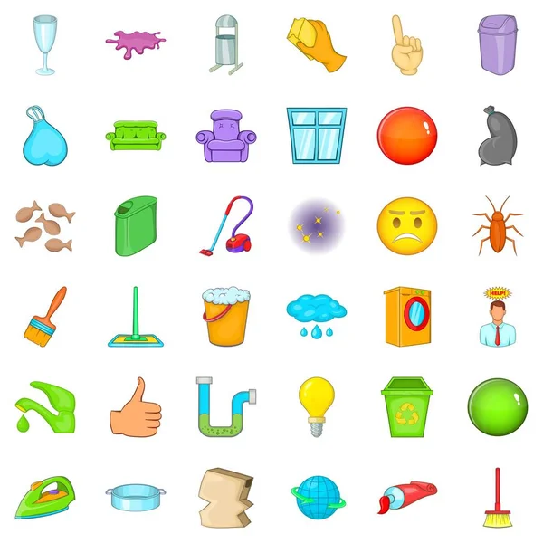 Temizlik simge seti, karikatür tarzı