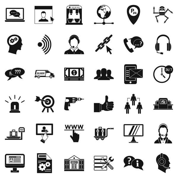 Operatör Icons set, basit tarzı