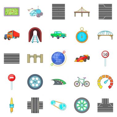 Köprü simgeleri ayarlandı, çizgi film biçimi