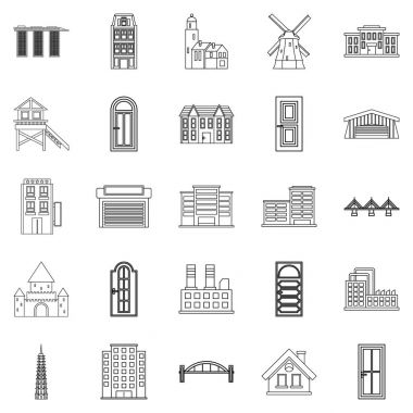 Geliştirme Icons set, anahat stili