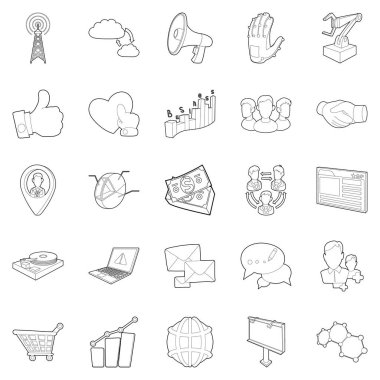 İş kapsamı simgeler kümesi, anahat stili