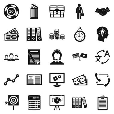 Müşteriler banka simge kümesinin basit tarzı