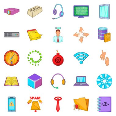 Atölye Icons set, karikatür tarzı