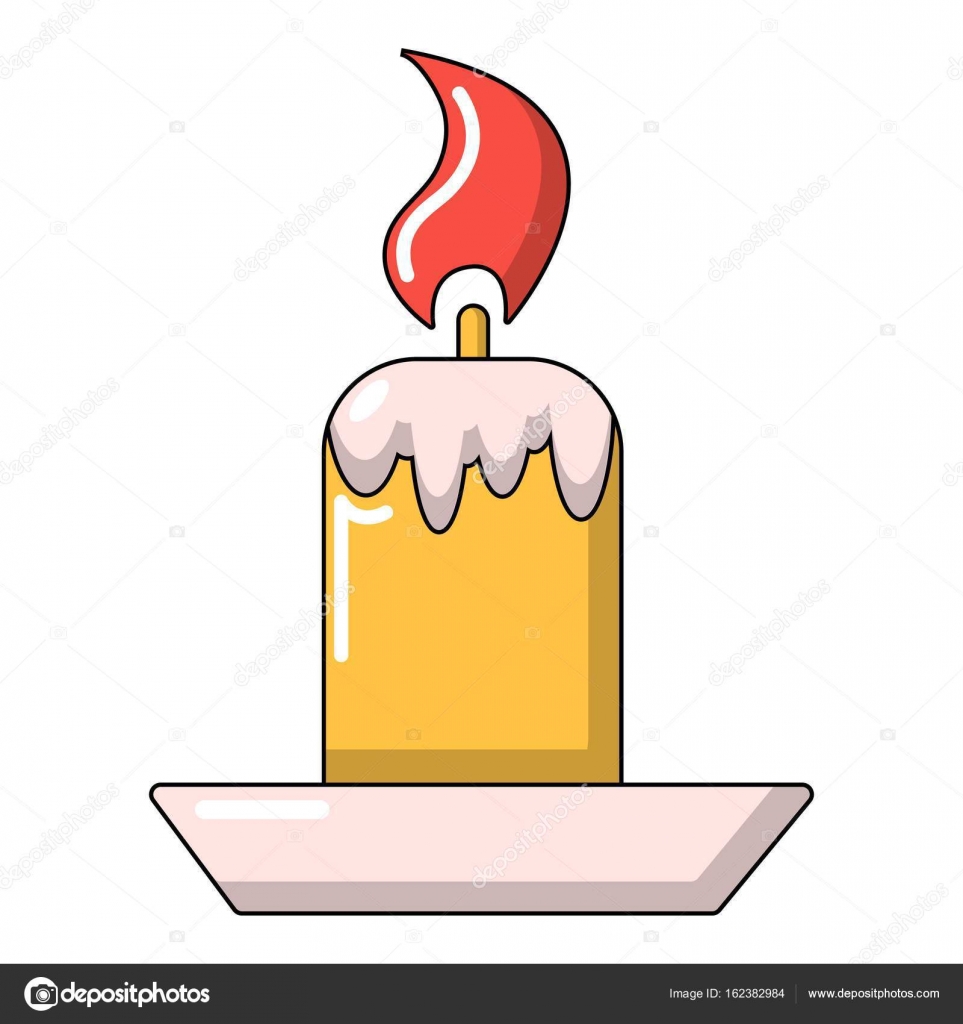 Ícone de vela simples, estilo dos desenhos animados Vetor de ©ylivdesign  162382984, image size:963x1024