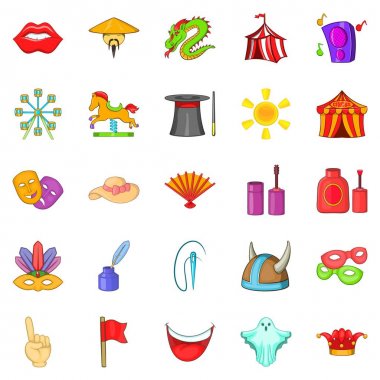 Icons set, karikatür tarzı jollify