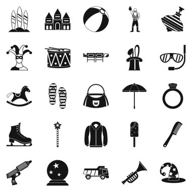 Zeytin dalı Icons set, basit tarzı