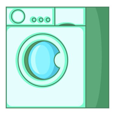 Çamaşır makinesi simgesi, çizgi film tarzı