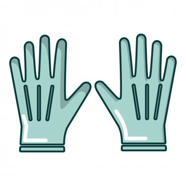 Bahçe eldiven simgesi, karikatür tarzı