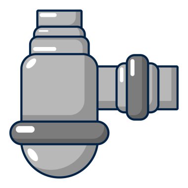 Su kanalizasyon karter simgesi, karikatür tarzı