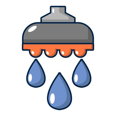 Duş kafa simgesi, karikatür tarzı