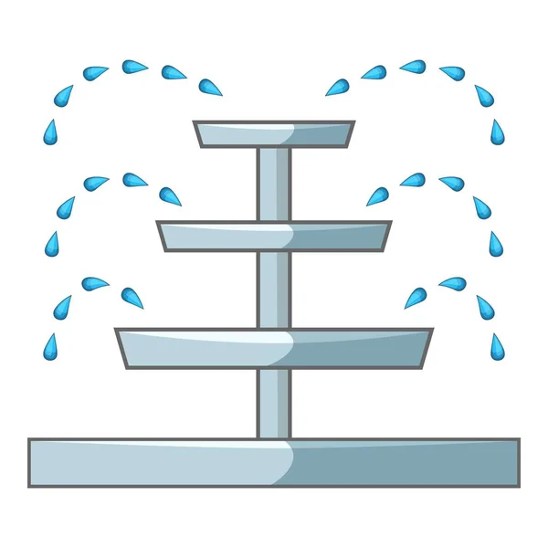 Icône fontaine à eau, style dessin animé — Image vectorielle