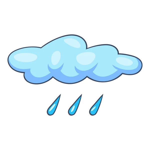 Icône de pluie nuage bleu, style dessin animé — Image vectorielle
