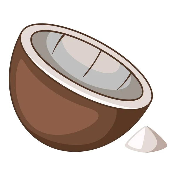 Icono de especias de coco, estilo de dibujos animados — Vector de stock