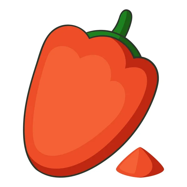 Paprika-ikonen, tecknad stil — Stock vektor