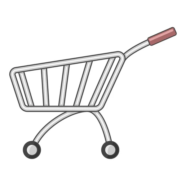 Markt Warenkorb Symbol, Cartoon-Stil — Stockvektor